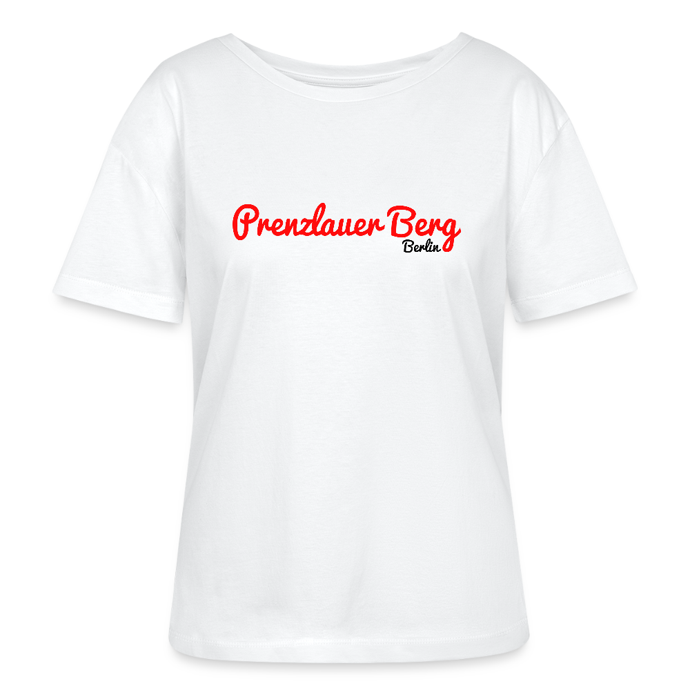 Prenzlauer Berg Berlin - Relaxed Rundhals Frauen Bio-T-Shirt - Weiß