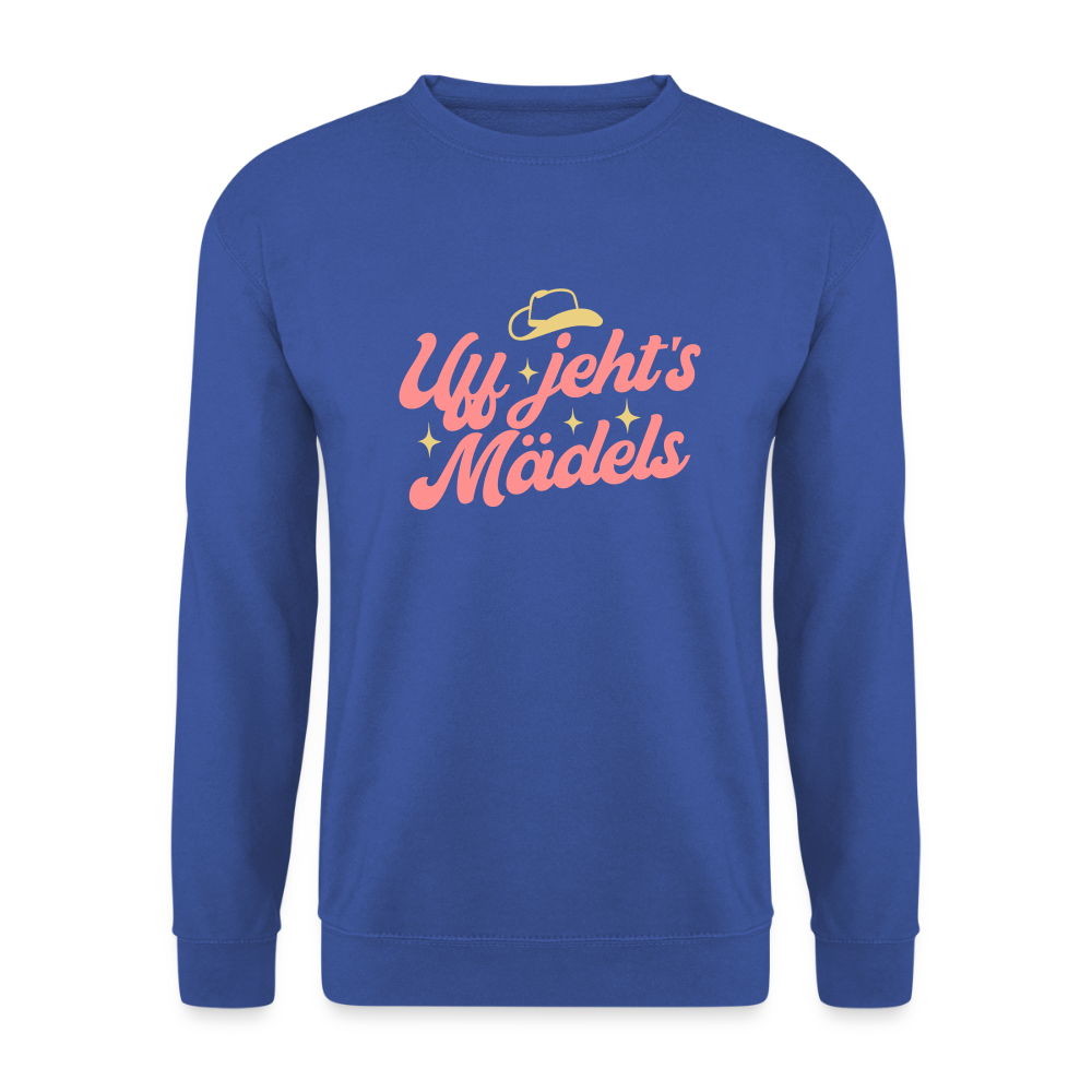 Uff jeht’s Mädels - Unisex Pullover - Royalblau