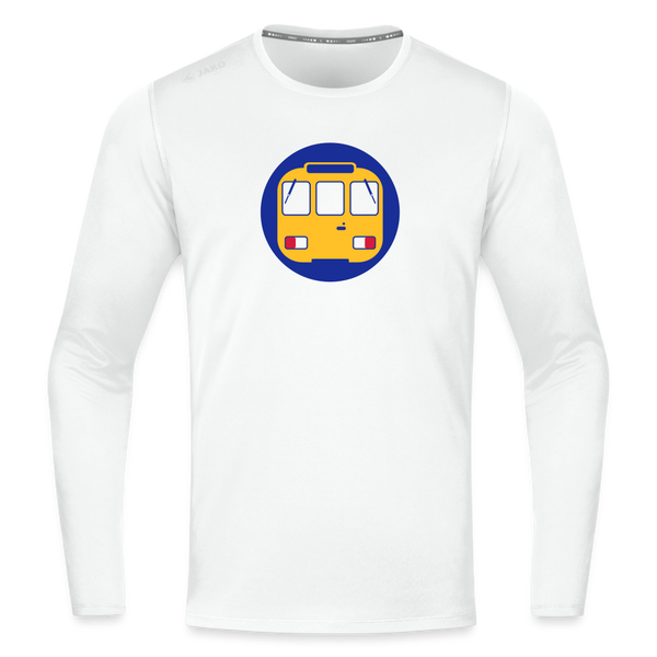 U-Bahntunnel - Männer Sport Langamshirt - Weiß