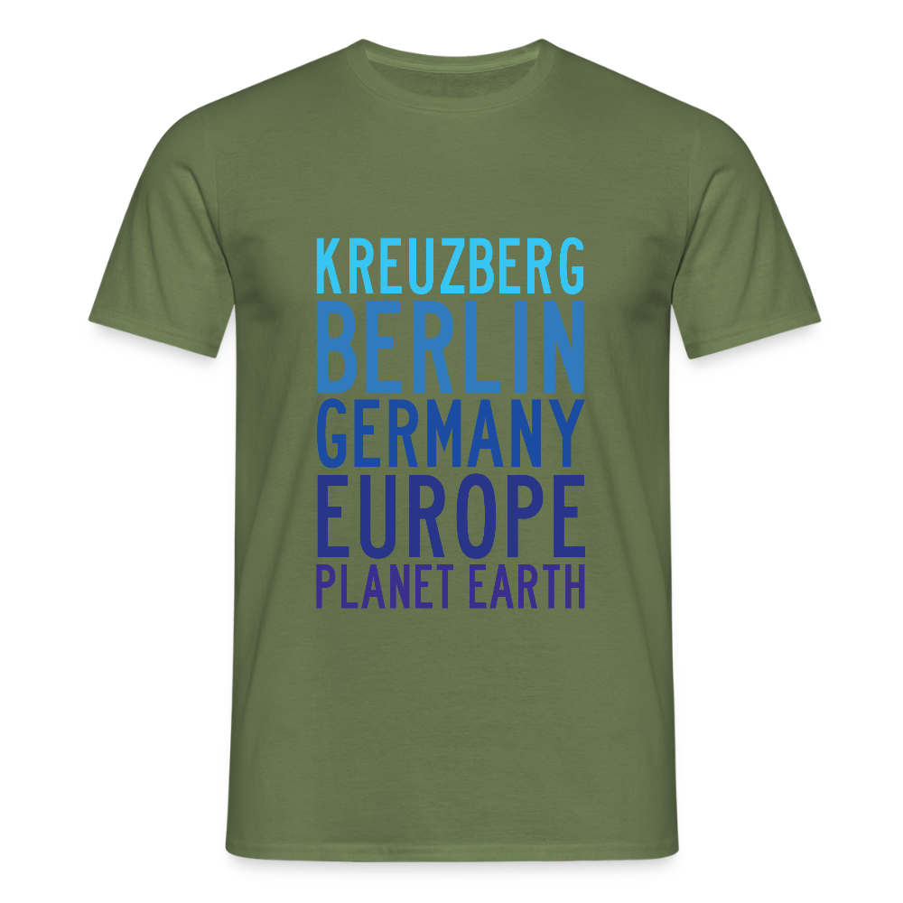 Kreuzberg - Planet Earth - Männer Premium T-Shirt - Militärgrün