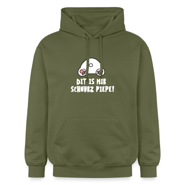 Dit is mir Schnurz Piepe - Hoodie - Militärgrün