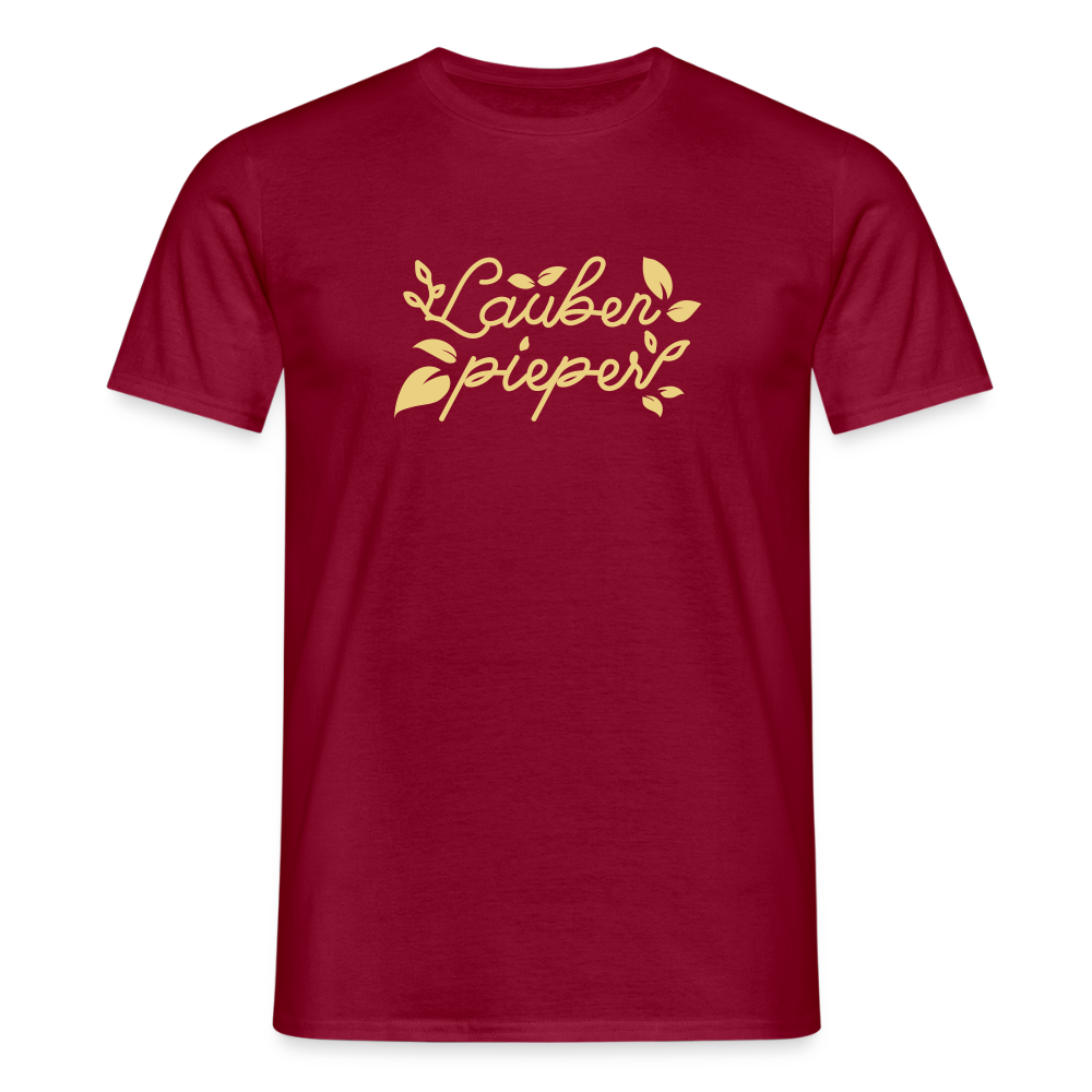 Lauben pieper - Männer Premium T-Shirt - Ziegelrot