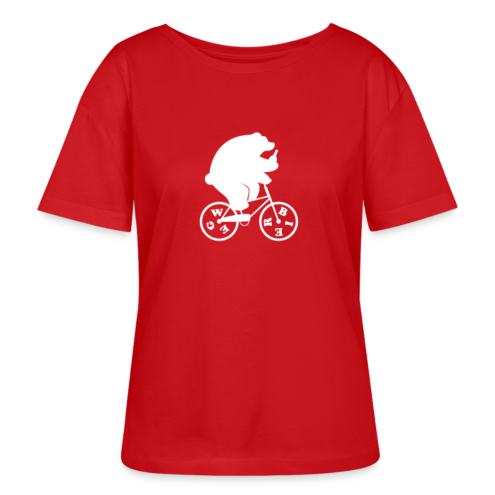 Wegbier Berlin - Relaxed Rundhals Frauen Bio-T-Shirt - Rot