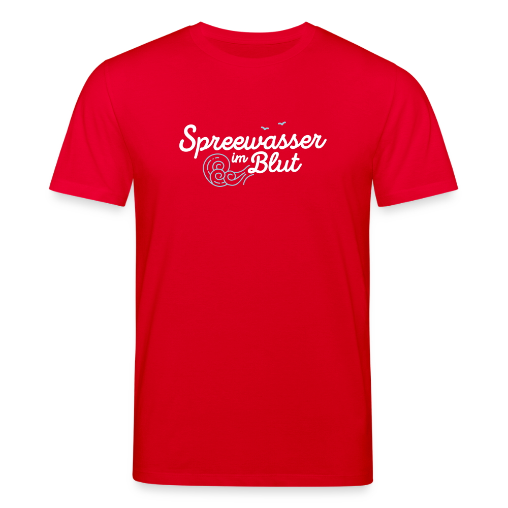 Spreewasser im Blut - Unisex Bio T-Shirt - Rot