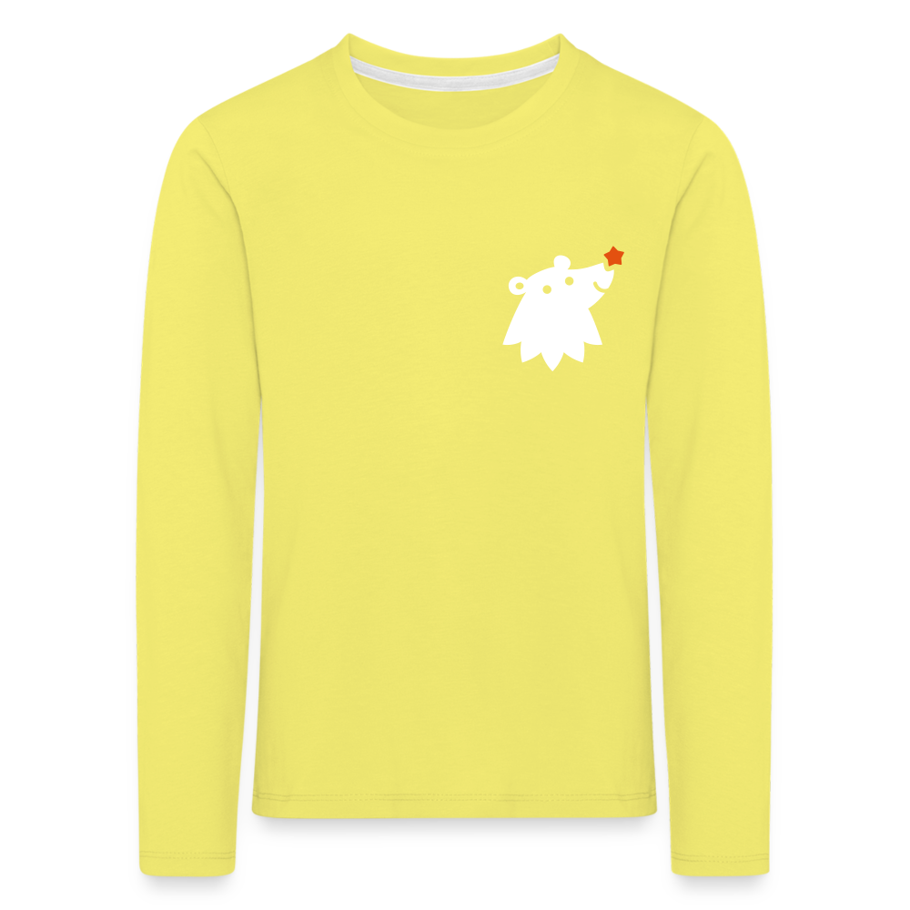 Schnauze Bär - Kinder Langarmshirt - Gelb