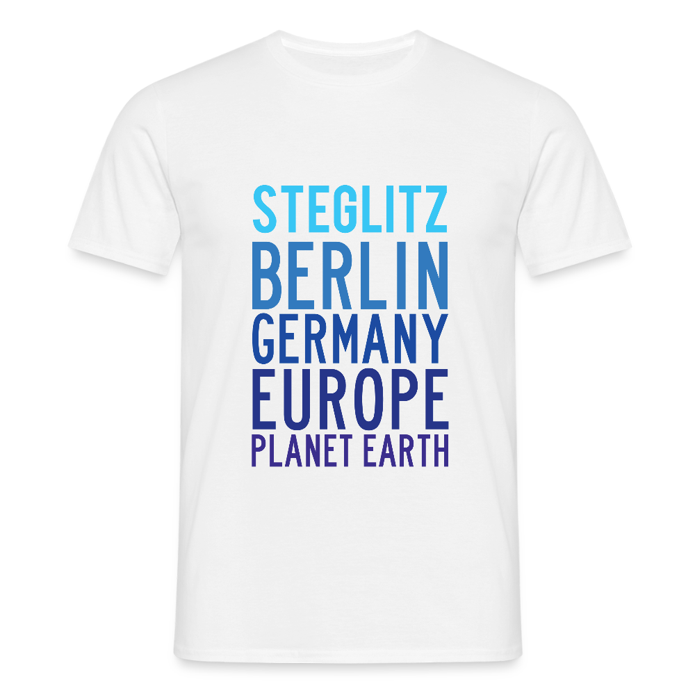 Steglitz Planet Earth - Männer Premium T-Shirt - Weiß