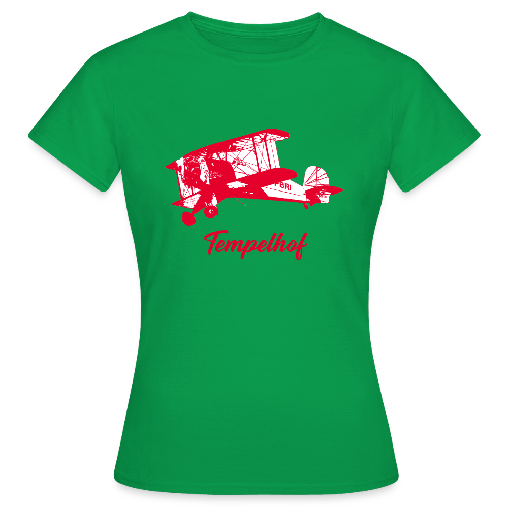 Tempelhof Flugzeug rot - Frauen Premium T-Shirt - Kelly Green