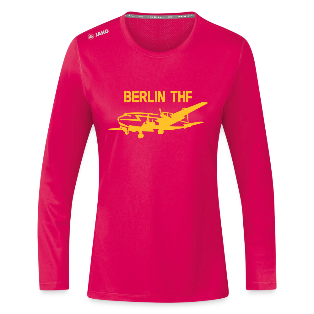 Berlin THF - Frauen Sport Langarmshirt - dunkles Pink