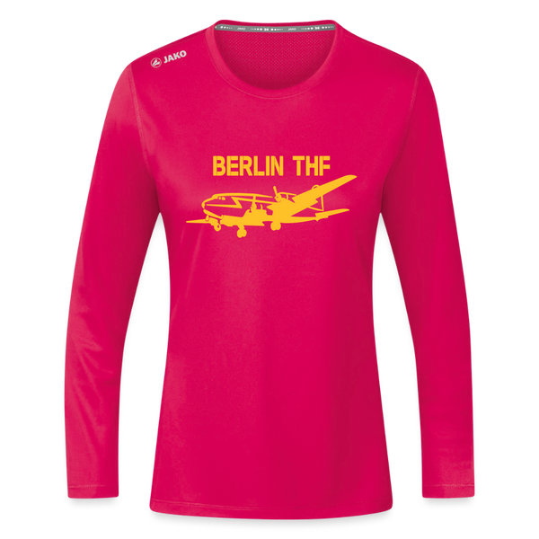 Berlin THF - Frauen Sport Langarmshirt - dunkles Pink
