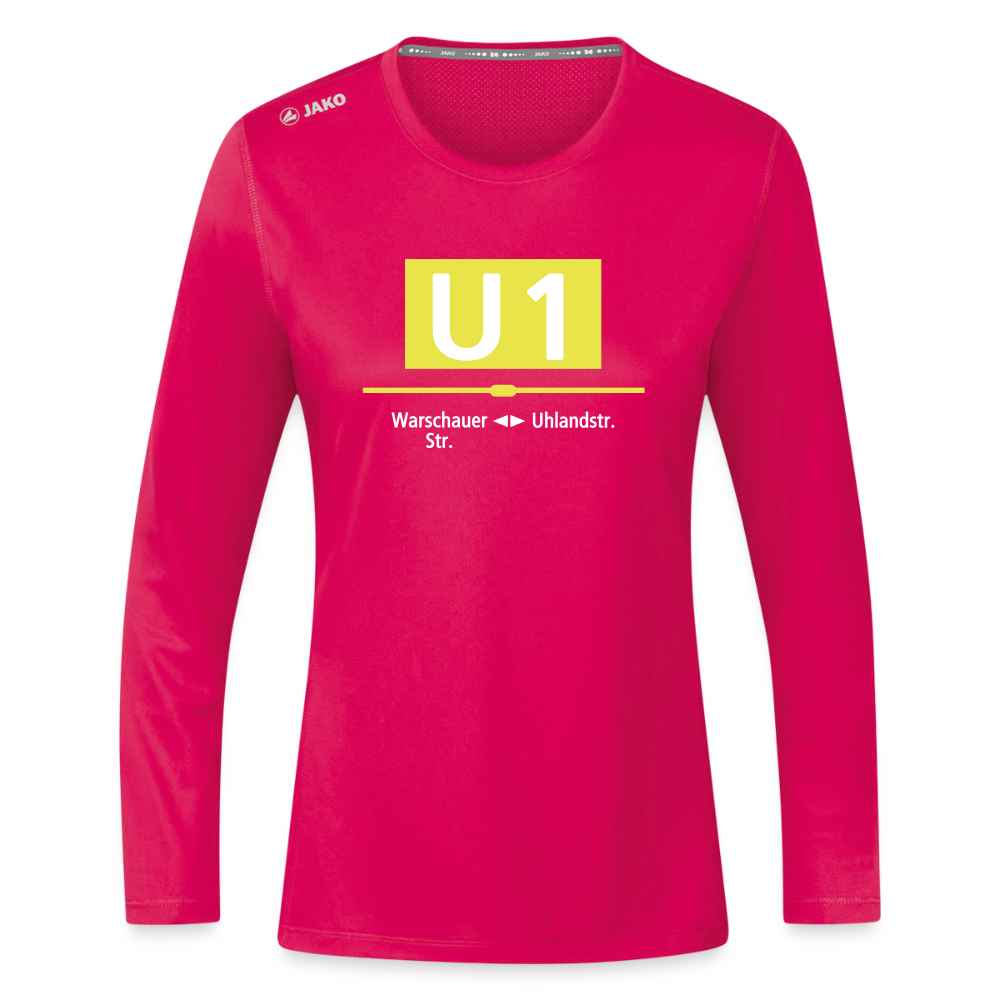 U1 - Frauen Sport Langarmshirt - dunkles Pink