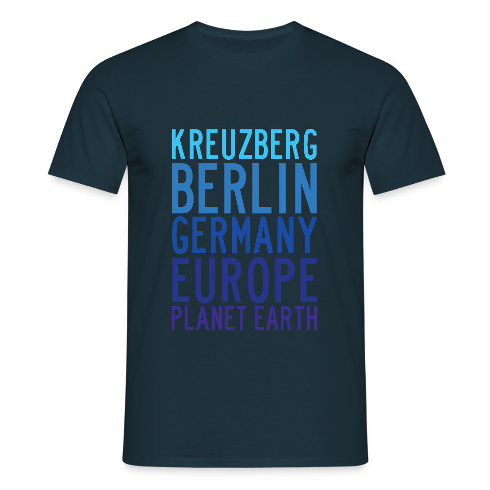 Kreuzberg - Planet Earth - Männer Premium T-Shirt - Navy