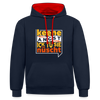 Keene Angst Ick Tu Sie Nüscht - Kontrast Hoodie - Navy/Rot