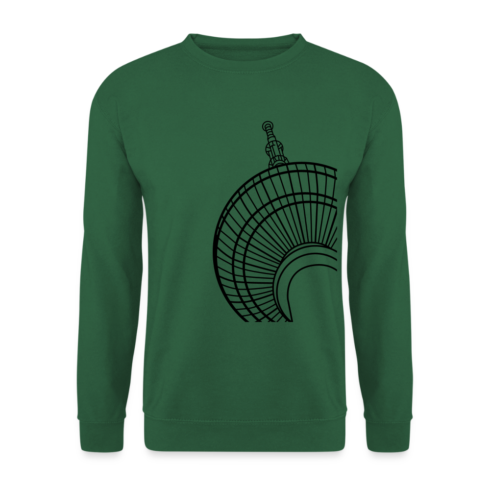 Der Turm von unten - schwarz - Unisex Pullover - Grün