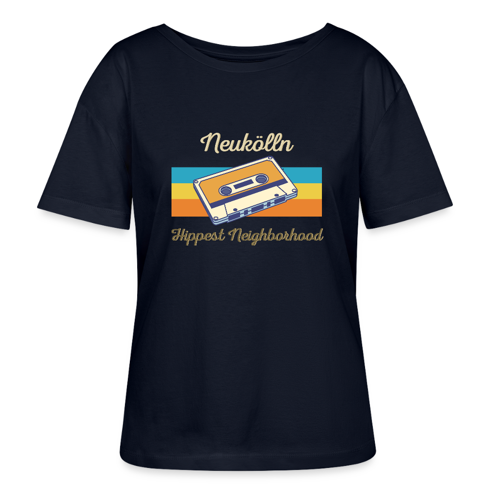 Hippes Neukölln - Relaxed Rundhals Frauen Bio-T-Shirt - Navy