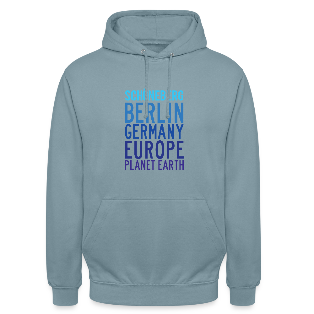 Schöneberg Planet Earth - Unisex Hoodie - Nebelblau