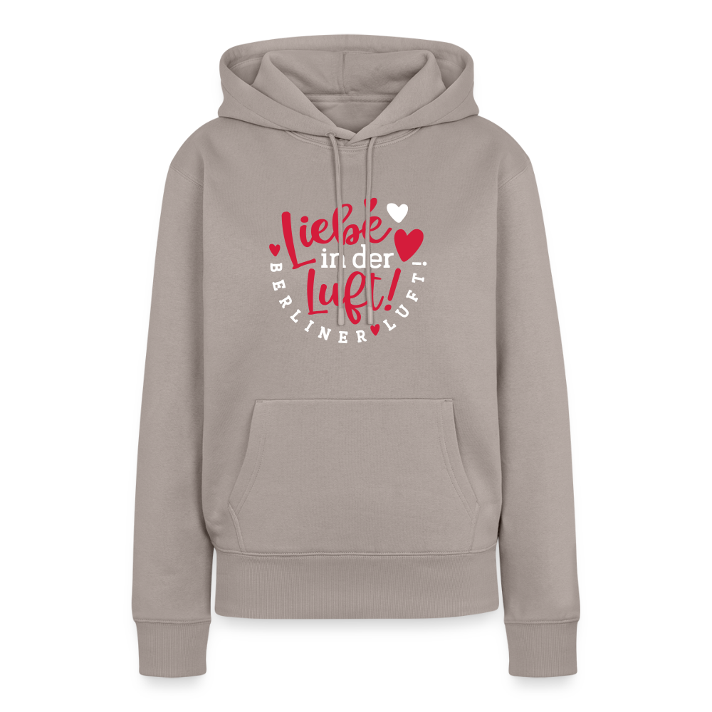Liebe in der Luft! Berliner Luft! - Frauen Premium Hoodie - Taupe