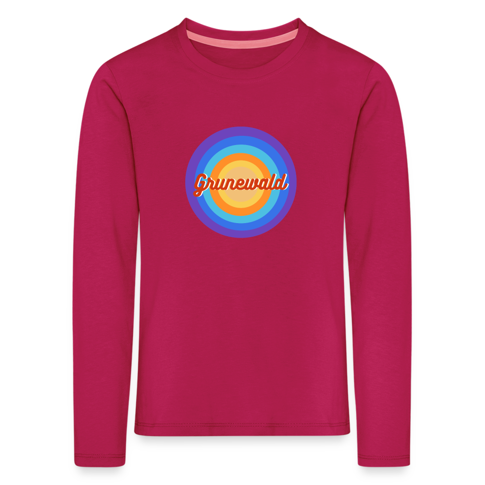 Grunewald Retro - Kinder Langarmshirt - dunkles Pink