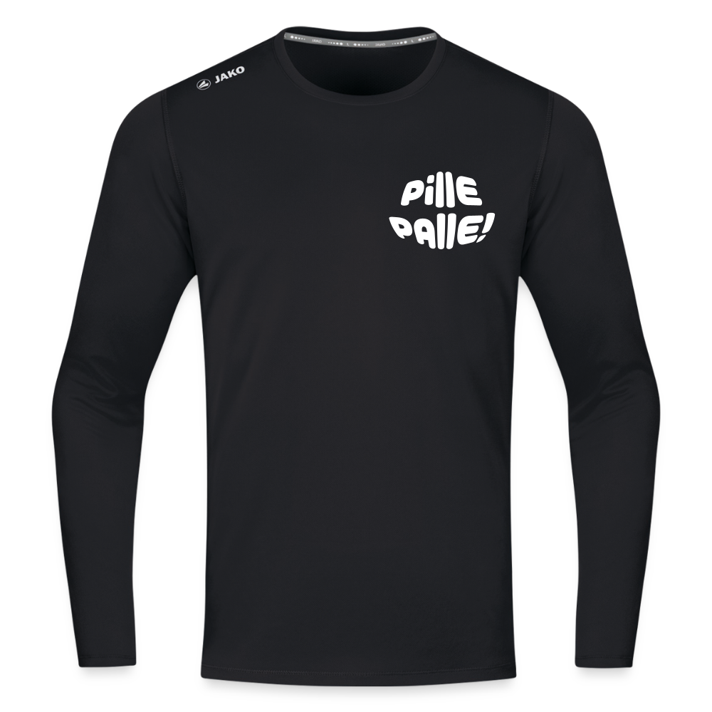 Pille Palle - Männer Sport Langarmshirt - Schwarz