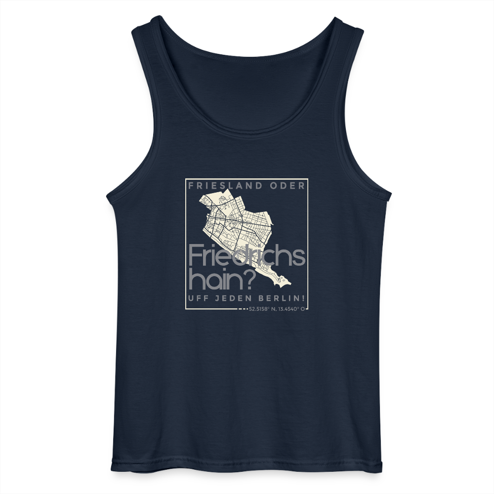 Friesland oder Friedrichshain - Männer Tank Top - Navy