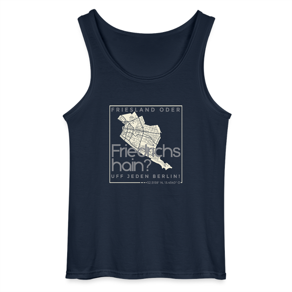 Friesland oder Friedrichshain - Männer Tank Top - Navy