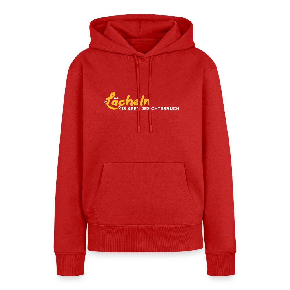 Lächeln is keen Jesichtsbruch - Frauen Premium Hoodie - Rot