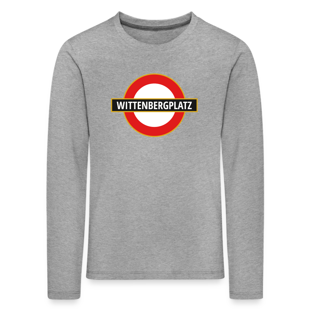 Wittenbergplatz - Kinder Langarmshirt - Grau meliert