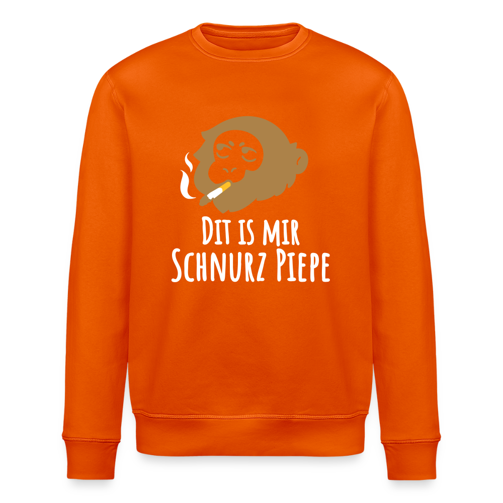 Dit is mir Schnurz Affe - Unisex Bio Sweatshirt - Tieforange