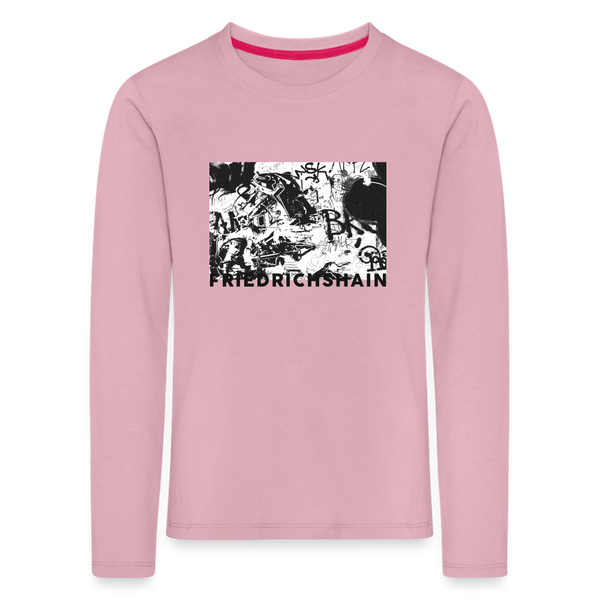 Friedrichshain Graffiti - Kinder Langarmshirt - Hellrosa