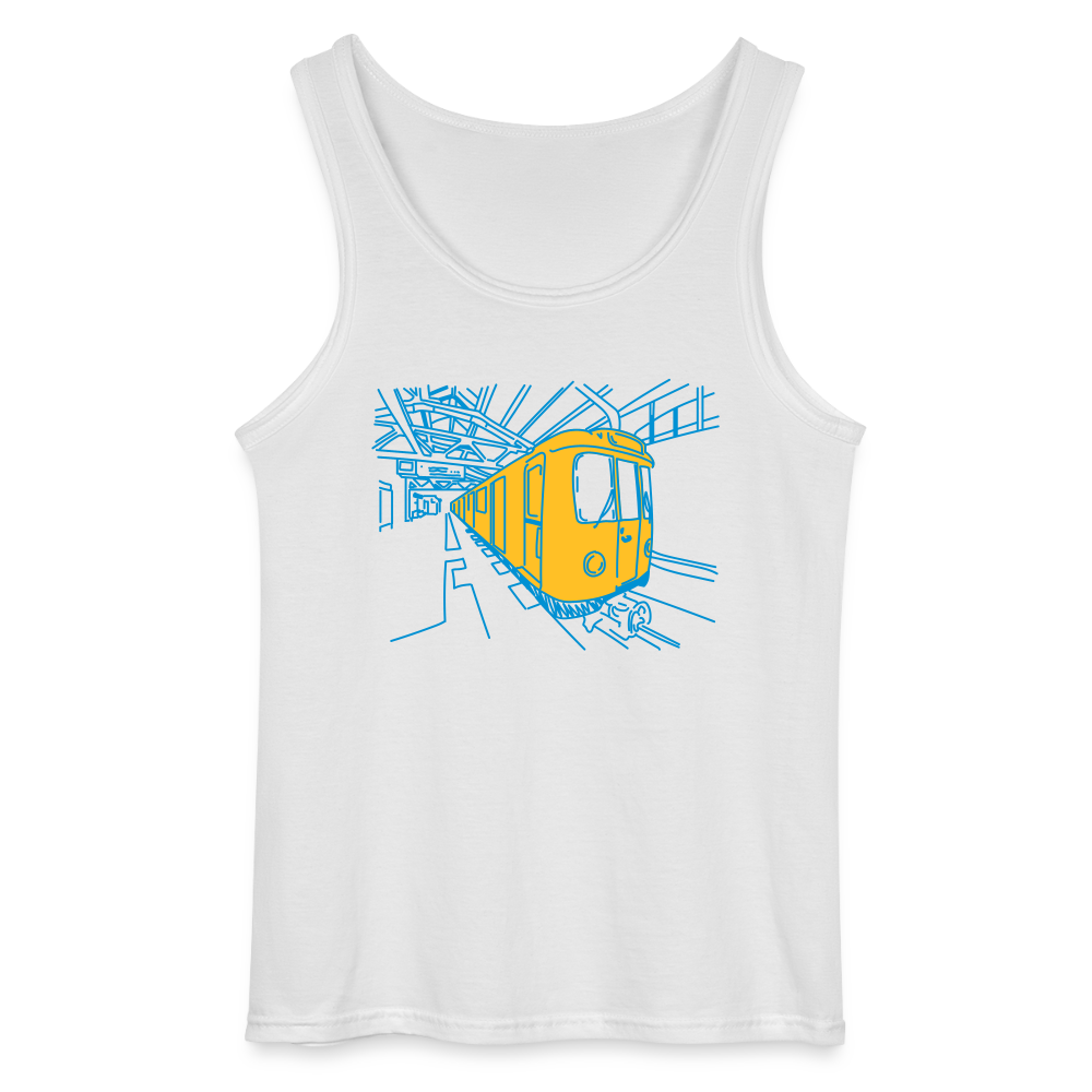 U-Bahn in Linien - Männer Tank Top - Weiß