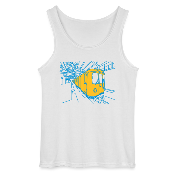 U-Bahn in Linien - Männer Tank Top - Weiß