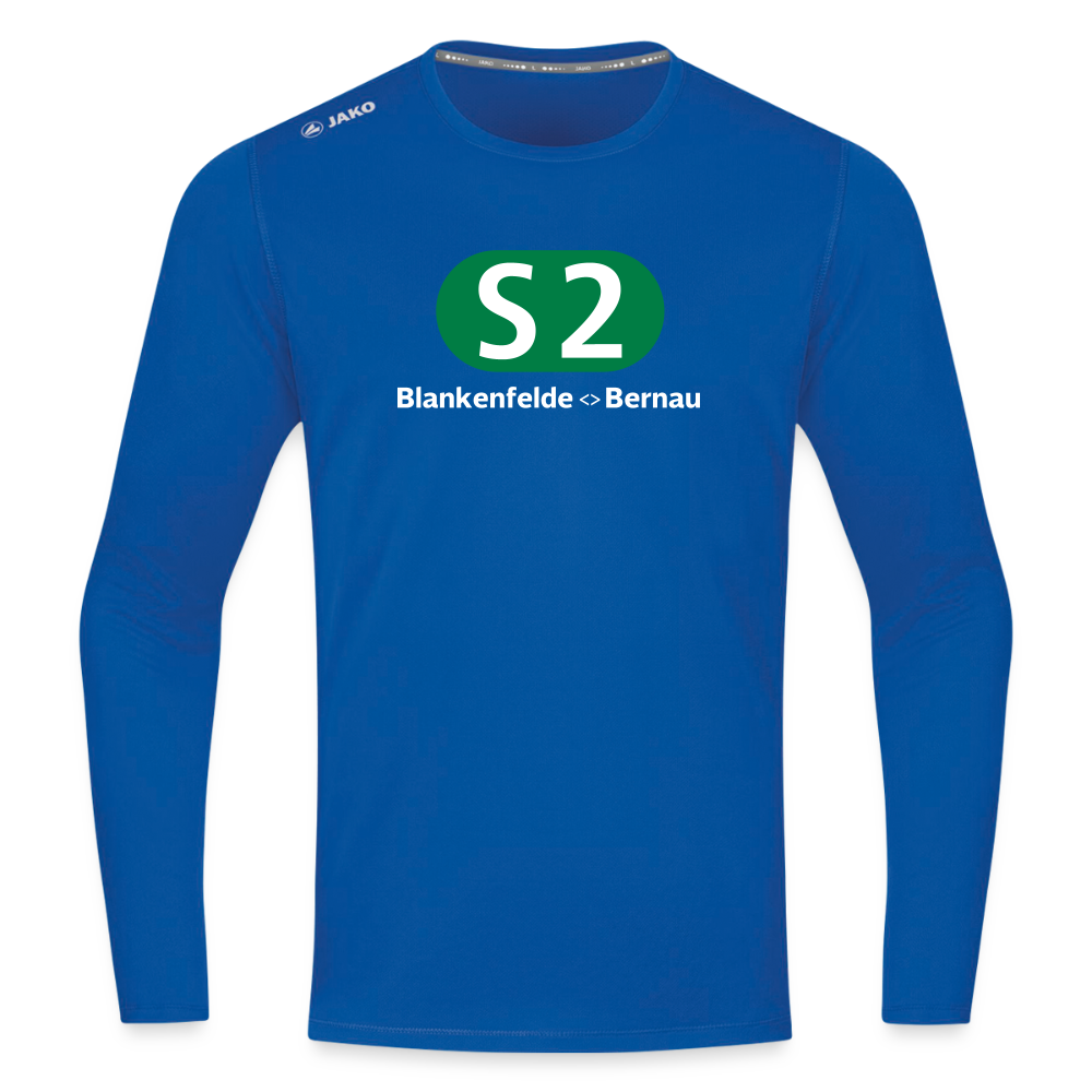 S2 - Männer Sport Langamshirt - Royalblau