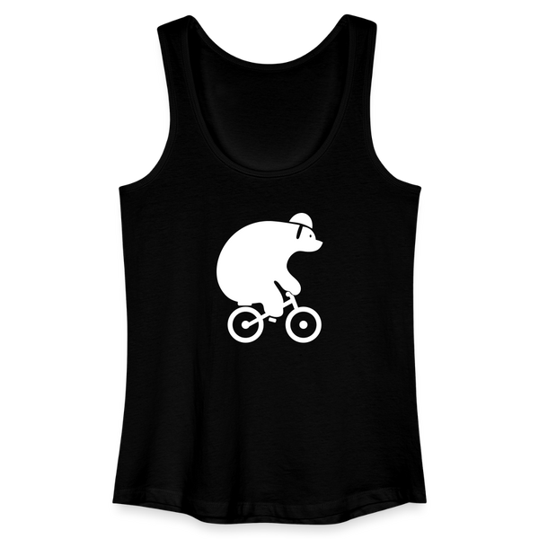 Fahrradbär - Frauen Bio Tank Top - Schwarz