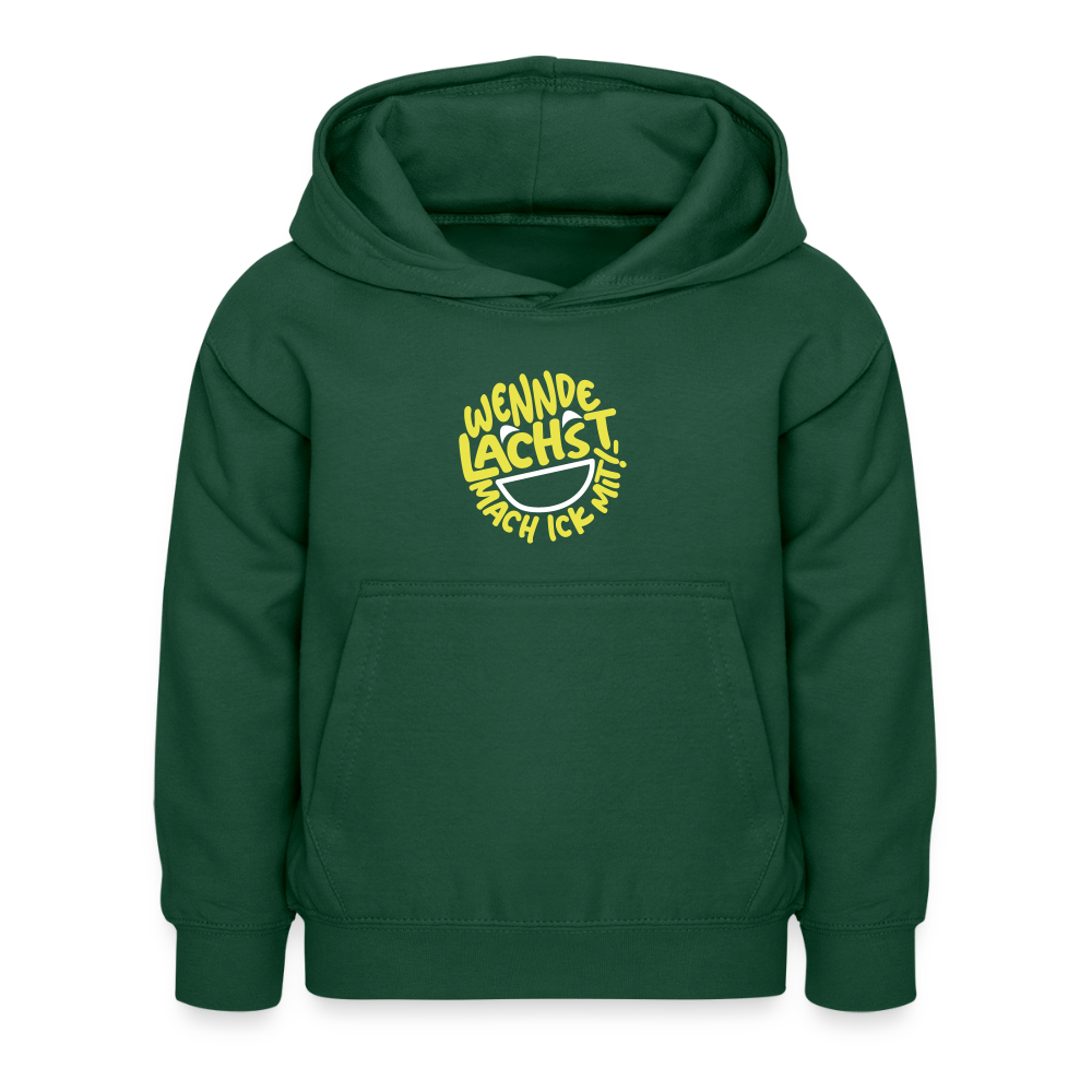 Wennde lachst, mach ick mit! - Kinder Hoodie - Flaschengrün