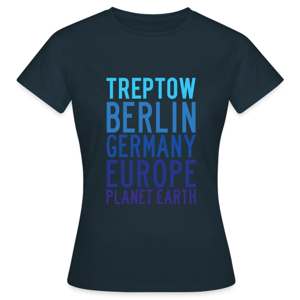 Treptow Planet Earth - Frauen Premium T-Shirt - Navy