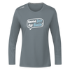 Keene Zeit für Blabla! - Frauen Sport Langarmshirt - Grau