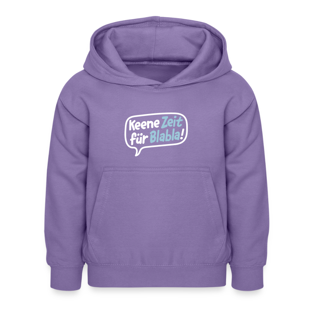Keene Zeit für Blabla! - Kinder Hoodie - Lavendel