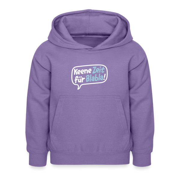 Keene Zeit für Blabla! - Kinder Hoodie - Lavendel