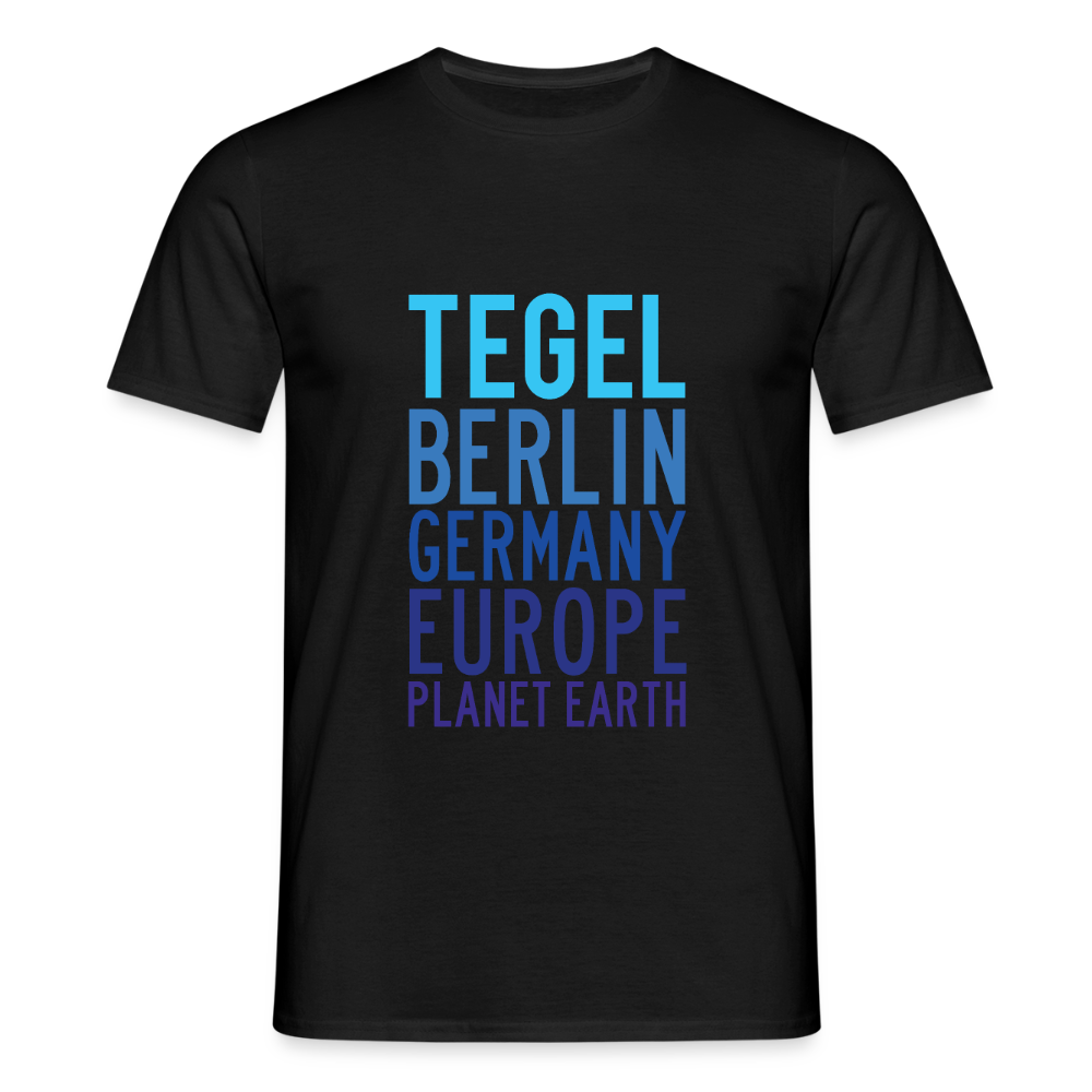 Tegel Planet Earth - Männer Premium T-Shirt - Schwarz