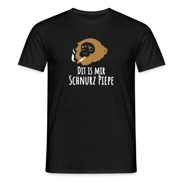 Dit is mir Schnurz Affe - Männer Premium T-Shirt - Schwarz