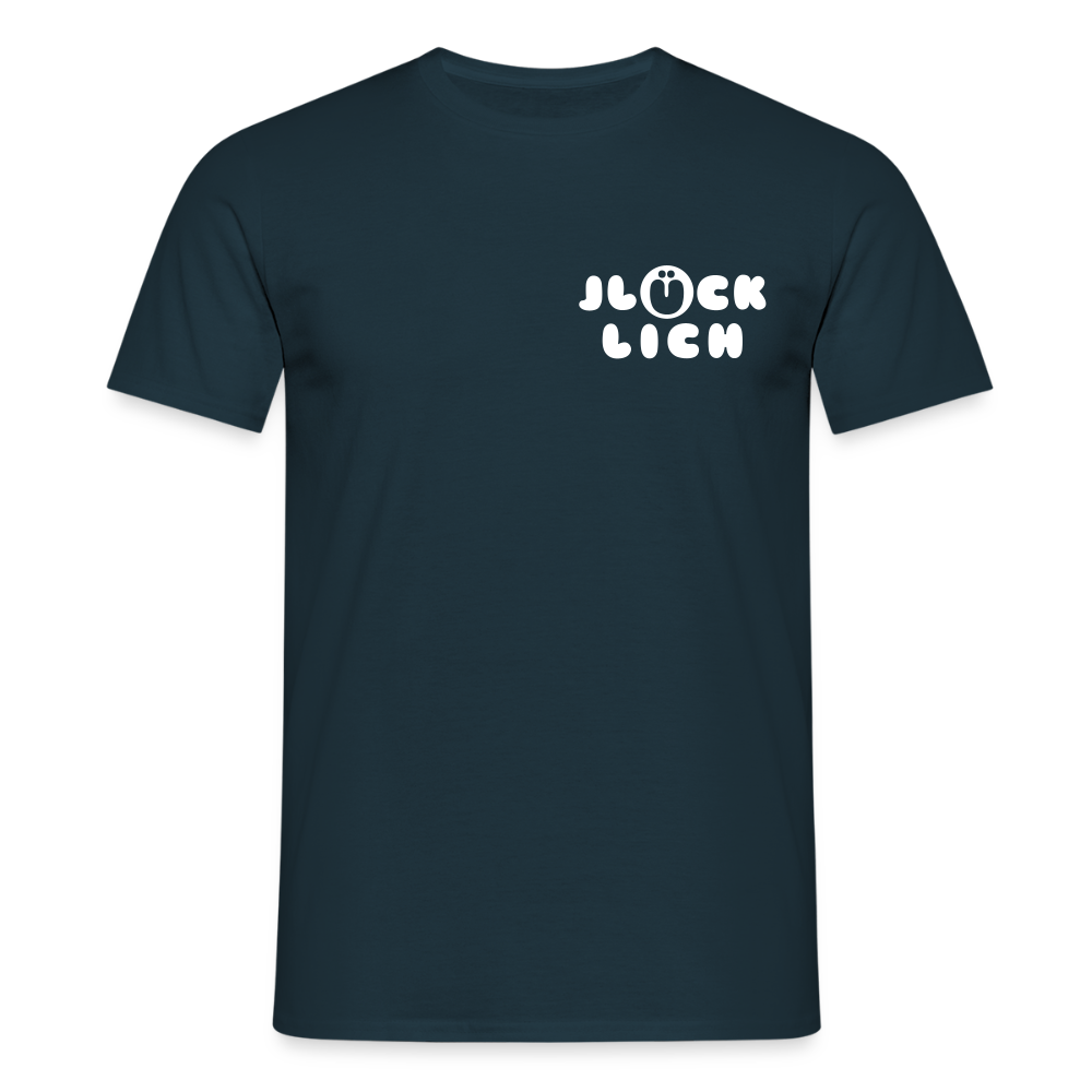Jlücklich - Männer Premium T-Shirt - Navy