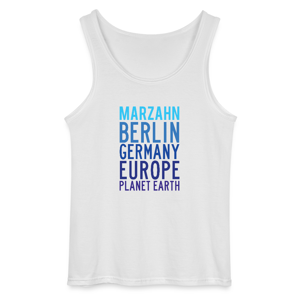 Marzahn Planet Earth - Männer Tank Top - Weiß