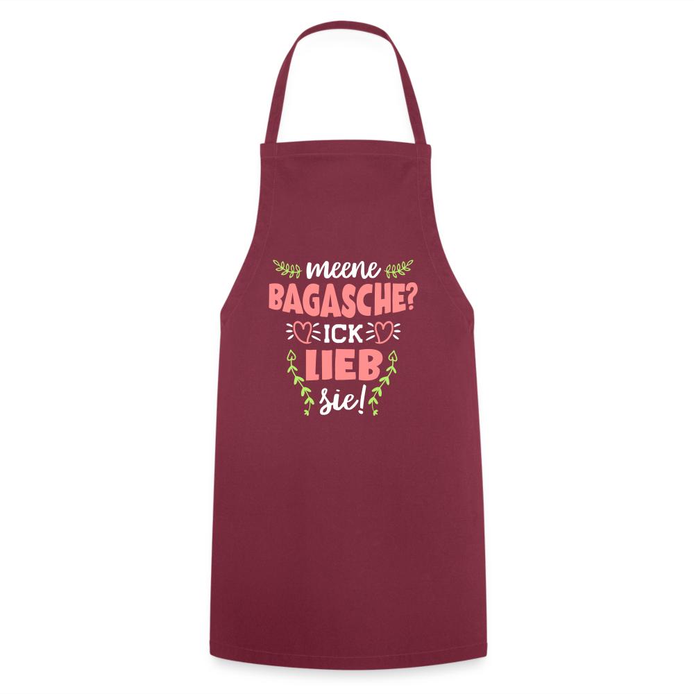 Meene Bagasche Ick Lieb Sie - Kochschürze - Bordeaux