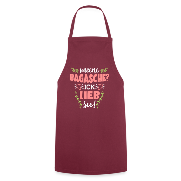 Meene Bagasche Ick Lieb Sie - Kochschürze - Bordeaux