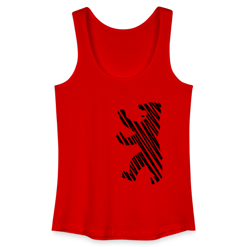 Berliner Bär im Netz - schwarz - Frauen Bio Tank Top - Rot