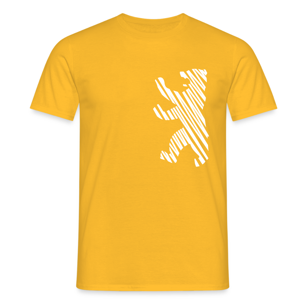Berliner Bär im Netz - weiß - Männer Premium T-Shirt - Gelb