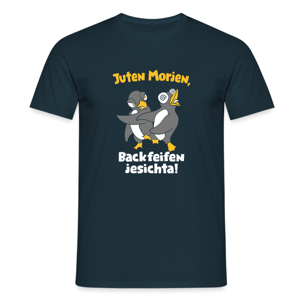 Juten Morjen, Backfeifenjesichta! - Männer Premium T-Shirt - Navy