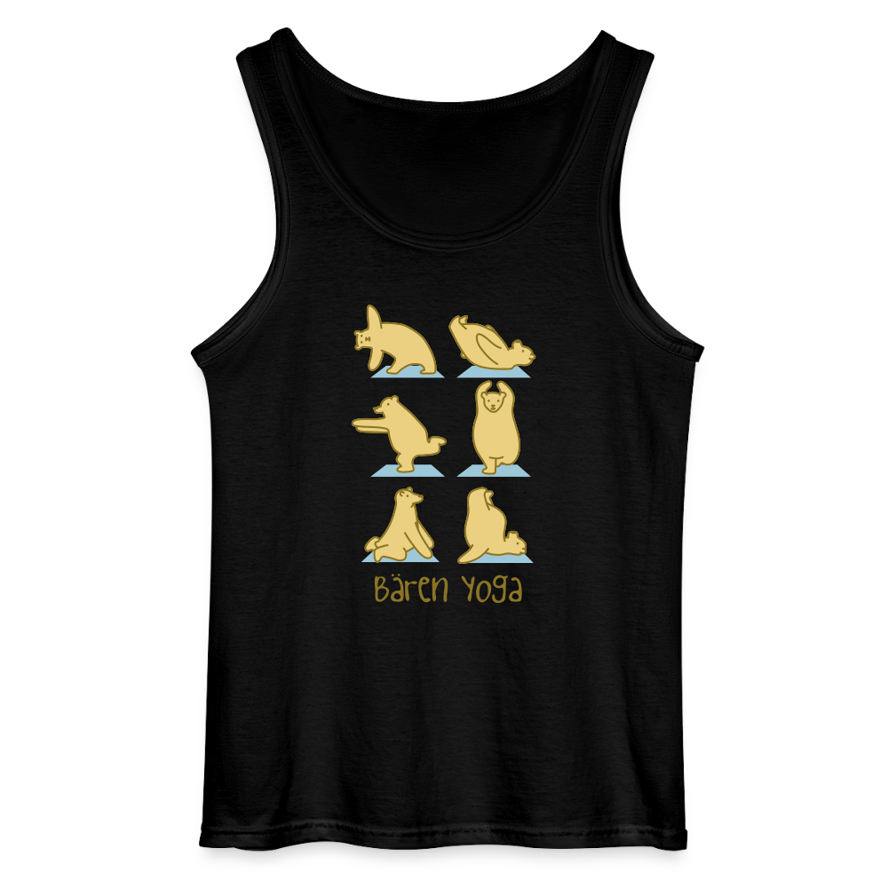 Bären Yoga - Männer Tank Top - Schwarz