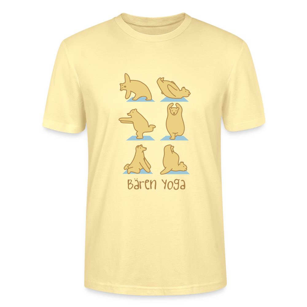 Bären Yoga - Männer Bio T-Shirt - Creme