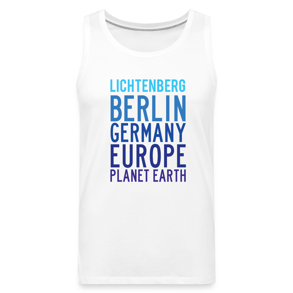 Lichtenberg Planet Earth - Männer Premium Tank Top - Weiß