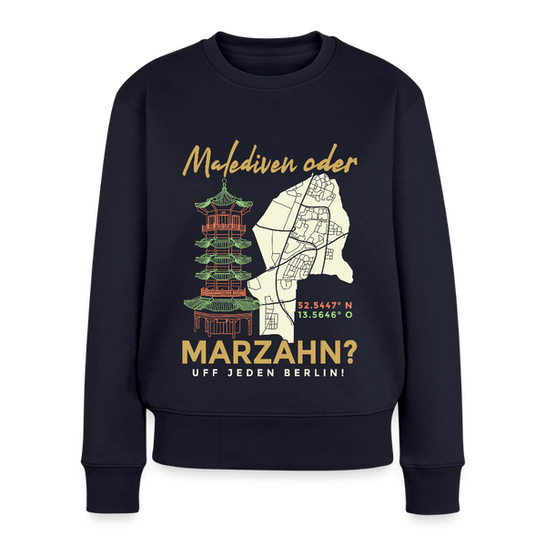 Malediven oder Marzahn - Frauen Premium Pullover - Navy